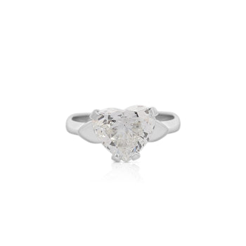3.06ct Heart Cut K/VS2 GIA Certified Platinum Engagement Ring – Assay Jewelers