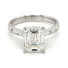 3.07 Carat Emerald Cut F/VS1 Lab Grown Diamond Engagement Ring