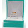 3.07 Carat Orange Precious Topaz & Floating Diamond Ring in East West Setting