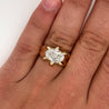 3.20 carat Oval Cut Lab Grown CVD Diamond Solitaire Mens Ring in 14K Gold