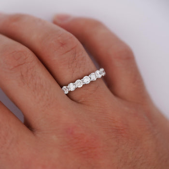 3.3 Carat Lab Grown Diamond Unisex Wedding Band 14K White Gold Size 9-11 – Assay Jewelers