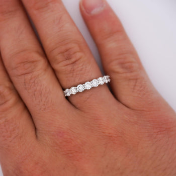 3.3 Carat Lab Grown Diamond Unisex Wedding Band 14K White Gold Size 9-11 – Assay Jewelers