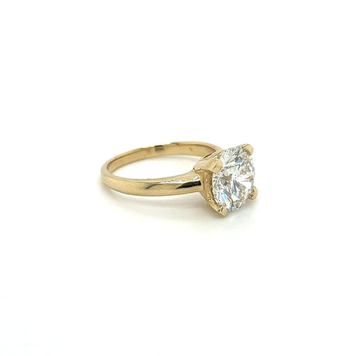 VS2 Lab Grown Diamond Solitaire Ring in 14K Yellow Gold