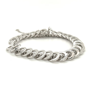 3.50CT TW Natural Diamond Connecting Circles Link 18K Gold Bracelet – Assay Jewelers