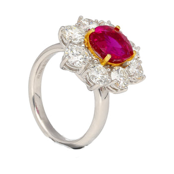 GIA Certified Semi Mount Ring With Round Diamond Halo in Platinum – Assay Jewelers