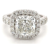 4 Carat Cushion-Cut, H color, VS1 Clarity, Lab Grown Diamond Engagement Ring