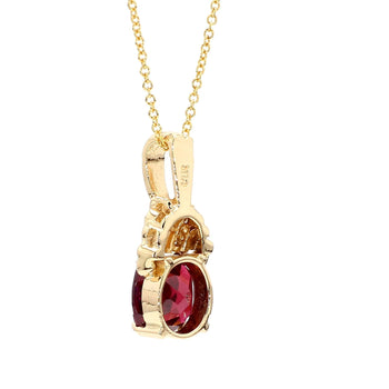 4.02 Carat Cushion Rhodolite Garnet 14K Gold Solitaire Pendant – Assay Jewelers