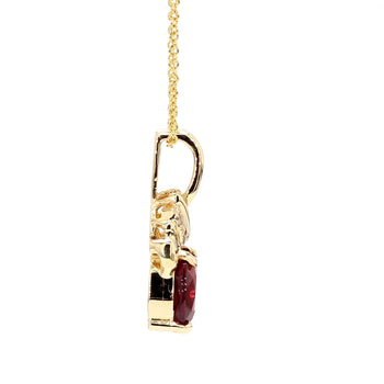 4.02 Carat Cushion Rhodolite Garnet 14K Gold Solitaire Pendant – Assay Jewelers