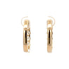 4.10 Carat Round Cut Lab Grown Diamond in 14K Yellow Gold Clip-On Hoop Earring