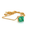 4.38 Carat Colombian Emerald in 18K Gold Floating Connecting Necklace