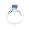 4.71ct Oval Cut SriLanka Sapphire Diamond 18KWhite Gold Ring