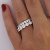 5 Carat Round Lab Grown Diamond Band Ring 14K White Gold 4-Prong Size 7