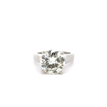 5.01 Carat Round Cut J/VS1 Diamond in 14K White Solitaire Engagement Ring – Assay Jewelers
