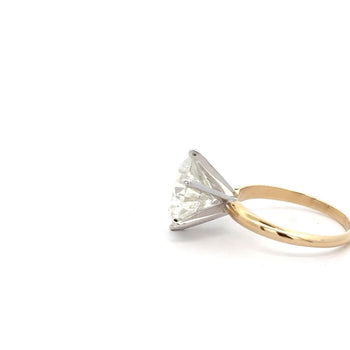 5.13 Carat Round H/I1 Diamond 14K Two-Tone Solitaire Engagement Ring – Assay Jewelers