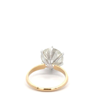 5.13 Carat Round H/I1 Diamond 14K Two-Tone Solitaire Engagement Ring – Assay Jewelers