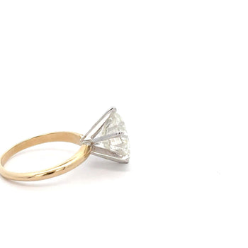 5.13 Carat Round H/I1 Diamond 14K Two-Tone Solitaire Engagement Ring – Assay Jewelers