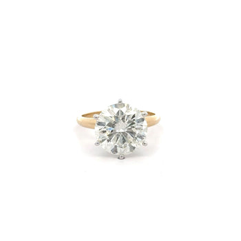 5.13 Carat Round H/I1 Diamond 14K Two-Tone Solitaire Engagement Ring – Assay Jewelers