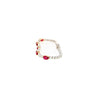 5.13 carat Ruby and Diamond Tennis Bracelet in 18K White Gold