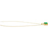 5.42 Carat Natural Emerald Pendant Necklace with Yellow Diamond Halo in 18k Gold