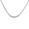 5.5 Carat Diamond White Gold Graduated Riviera Cupcake Tennis Necklace