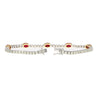 5.54 Carat Oval Cut Ruby and Diamond Tennis Bracelet in Two Tone 18K Gold