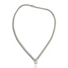5.62 Carat Pear Diamond Solitaire Drop Pendant Necklace 18K White Gold