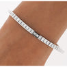 6 Carat Diamond Princess Cut Diamond Half Bezel Channel Tennis Bracelet