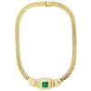 6 Carat Natural Colombian Emerald & Diamond Choker Necklace 18 Karat Gold - RS