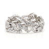 60 Carat Baguette & Round Cut Diamond in Platinum Retro Scroll Design Bracelet