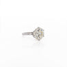 6.29 Carat Diamond 6-Prong Crown Basket Setting 14K White Gold Engagement Ring