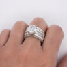 6.65 Carat Lab Grown & Natural Diamond in 14K White Gold Cluster Ring