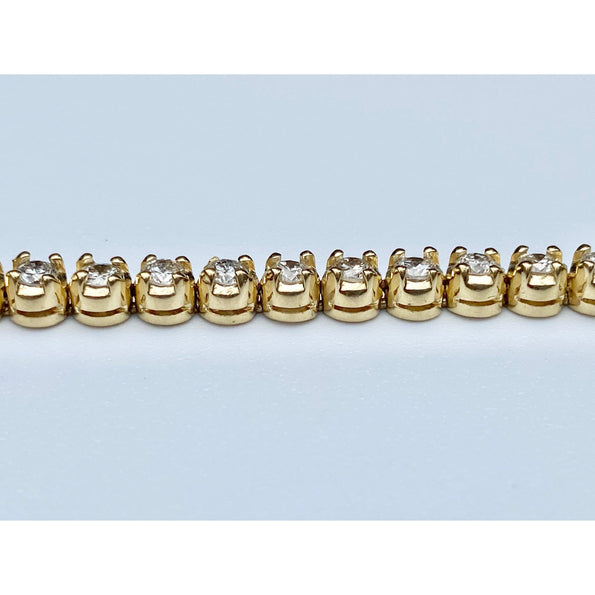 6.75 inch and 14k solid gold Tennis bracelet with 4.50 carats in Natural Diamond