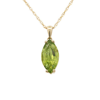 6.88 Carat Peridot Pendant Necklace in 14K Yellow Gold Rope Chain – Assay Jewelers