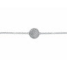 6mm - 9mm Round Diamond Disc Bracelet in 18K White Gold