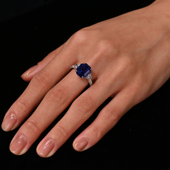 7.19 Carat Color Changing No Heat Ceylon Sapphire and Diamond Ring – Assay Jewelers