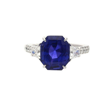 7.19 Carat Color Changing No Heat Ceylon Sapphire and Diamond Ring – Assay Jewelers
