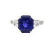 7,19 Karat farbwechselnder unbehandelter Ceylon-Saphir und Diamant Ring