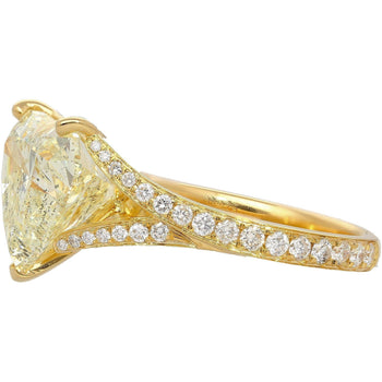 7.29 Carat Heart Shape K Color I1 Clarity Diamond 18K Vintage Engagement Ring – Assay Jewelers