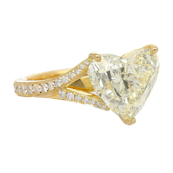 7.29 Carat Heart Shape K Color I1 Clarity Diamond 18K Vintage Engagement Ring – Assay Jewelers