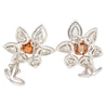 8.7 Carat Natural Pink Diamond & Diamond Floral Stud Earrings