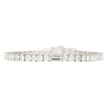 9-5 Carat Round & Emerald Cut Center Lab Diamond Tennis Bracelet in 18K