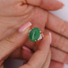 9 Carat Untreated Jadeite Jade Fei Cui and Diamond Platinum Ring HK Certified