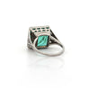 AGL Cert. 12 Carat Colombian Emerald Art Deco Antique Platinum Ring