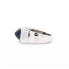 AGL Certified 3.5 Carat No Heat Blue Sapphire Platinum Mens Ring