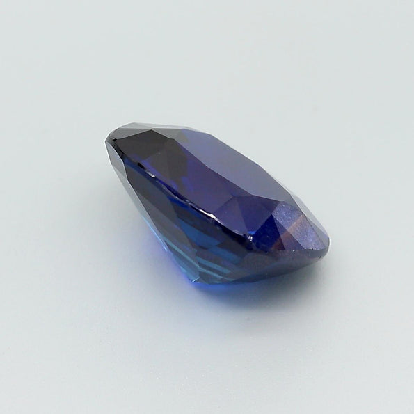 AGL Certified 5.75 Carat Burma No Heat Cushion Cut Blue Sapphire Loose Stone