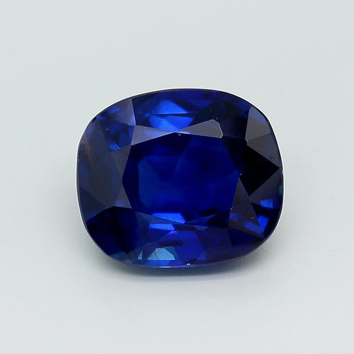 AGL Certified 5.75 Carat Burma No Heat Cushion Cut Blue Sapphire Loose Stone