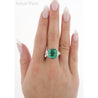 AGL Certified 8.01 Carat No Oil Colombian Emerald Vintage Platinum Ring