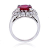 Antique 2.52 Carat No Heat Ruby & Diamond Ring Platinum | J.E. Caldwell & Co. Signed