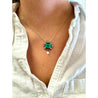 Antique Victorian Colombian Emerald, Pearl, & Old Mine Diamond Pendant Circa 1880