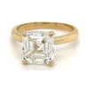 Bague Solitaire en Diamant de Laboratoire de 4,01 Carats Taille Asscher en Or 14k